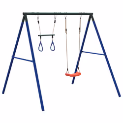 vidaXL Outdoor Swing Set with Swing and Trapeze Play Swing Kids Swing Set - Additional view 4