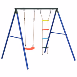 vidaXL Outdoor Swing Set with Swing and Ladder Play Swing Seat Kids Swing Set