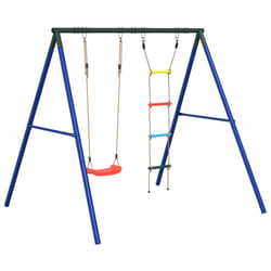 vidaXL Outdoor Swing Set with Swing and Ladder Play Swing Seat Kids Swing Set