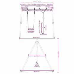 vidaXL Outdoor Swing Set with Swing and Disc Swing Play Swing Kids Swing Set - Additional view 9