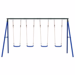 vidaXL Outdoor Swing Set with 4 Swings Garden Play Swing Seat Kids Swing Set - Additional view 2