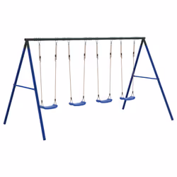 vidaXL Outdoor Swing Set with 4 Swings Garden Play Swing Seat Kids Swing Set - Additional view 4