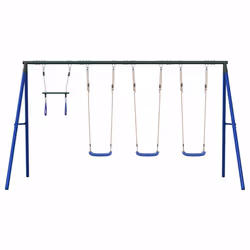 vidaXL Outdoor Swing Set with Swings and Trapeze Play Swing Kids Swing Set - Additional view 2