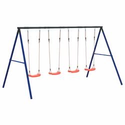vidaXL Outdoor Swing Set with 4 Swings Garden Play Swing Seat Kids Swing Set - Additional view 4