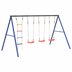 vidaXL Outdoor Swing Set with Swings and Ladder Play Swing Kids Swing Set