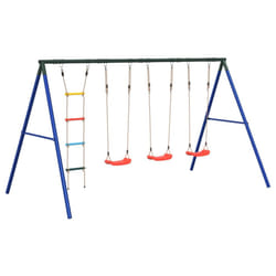 vidaXL Outdoor Swing Set with Swings and Ladder Play Swing Kids Swing Set