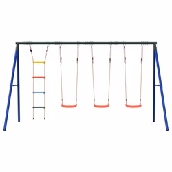 vidaXL Outdoor Swing Set with Swings and Ladder Play Swing Kids Swing Set