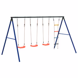 vidaXL Outdoor Swing Set with Swings and Ladder Play Swing Kids Swing Set - Additional view 4