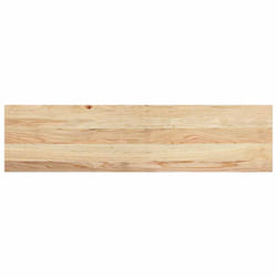 vidaXL Stair Treadss Step Mat Door Mat Tread Mat Untreated Solid Wood Oak - natural, 100 x 25 x 2 cm/ 2 pcs