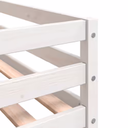 vidaXL Bunk Bed with Curtains Bed Frame White&Black 90x200 cm Solid Wood Pine - Additional view 10