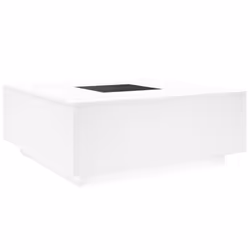 vidaXL Coffee Table with LED Hallway End Table Side Table Engineered Wood - white, 100 x 100 x 40 cm - Additional view 7