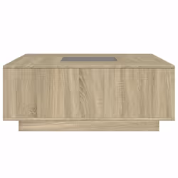 vidaXL Coffee Table with LED Hallway End Table Side Table Engineered Wood - sonoma oak, 100 x 100 x 40 cm - Additional view 6