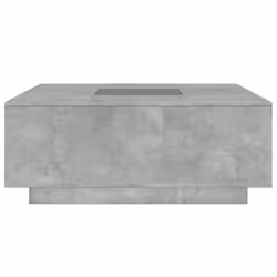 vidaXL Coffee Table with LED Hallway End Table Side Table Engineered Wood - concrete grey, 100 x 100 x 40 cm - Additional view 6