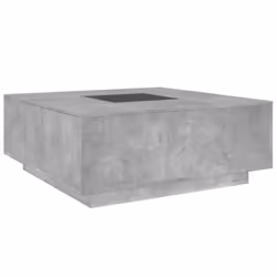 vidaXL Coffee Table with LED Hallway End Table Side Table Engineered Wood - concrete grey, 100 x 100 x 40 cm - Additional view 7