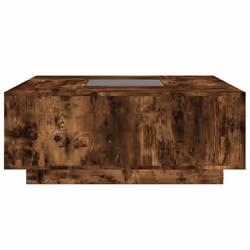 vidaXL Coffee Table with LED Hallway End Table Side Table Engineered Wood - smoked oak, 100 x 100 x 40 cm - Additional view 6