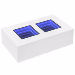 vidaXL Coffee Table with LED Hallway End Table Side Table Engineered Wood - white, 116 x 69 x 40 cm - Additional view 2