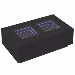 vidaXL Coffee Table with LED Hallway End Table Side Table Engineered Wood - black, 116 x 69 x 40 cm - Additional view 2