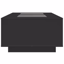 vidaXL Coffee Table with LED Hallway End Table Side Table Engineered Wood - black, 116 x 69 x 40 cm - Additional view 6
