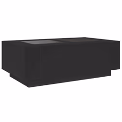 vidaXL Coffee Table with LED Hallway End Table Side Table Engineered Wood - black, 116 x 69 x 40 cm - Additional view 7