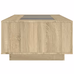 vidaXL Coffee Table with LED Hallway End Table Side Table Engineered Wood - sonoma oak, 116 x 69 x 40 cm - Additional view 6