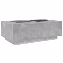 vidaXL Coffee Table with LED Hallway End Table Side Table Engineered Wood - concrete grey, 116 x 69 x 40 cm - Additional view 7