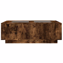 vidaXL Coffee Table with LED Hallway End Table Side Table Engineered Wood - smoked oak, 116 x 69 x 40 cm - Additional view 5