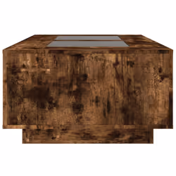 vidaXL Coffee Table with LED Hallway End Table Side Table Engineered Wood - smoked oak, 116 x 69 x 40 cm - Additional view 6