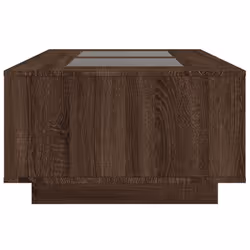 vidaXL Coffee Table with LED Hallway End Table Side Table Engineered Wood - brown oak, 116 x 69 x 40 cm - Additional view 6