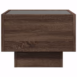vidaXL Bedside Table with Infinity LED Nightstand Bed Table Bedside Cabinet - brown oak - Additional view 5