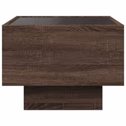 vidaXL Bedside Table with Infinity LED Nightstand Bed Table Bedside Cabinet - brown oak - Additional view 6