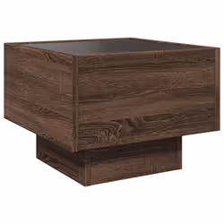 vidaXL Bedside Table with Infinity LED Nightstand Bed Table Bedside Cabinet - brown oak - Additional view 7