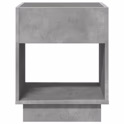 vidaXL Bedside Table with Infinity LED Nightstand Bed Side Table Smoked Oak - concrete grey, 40 x 40 x 50 cm - Additional view 5