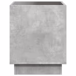 vidaXL Bedside Table with Infinity LED Nightstand Bed Side Table Smoked Oak - concrete grey, 40 x 40 x 50 cm - Additional view 6