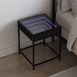 VidaXL 3284091 nightstand/bedside table Black