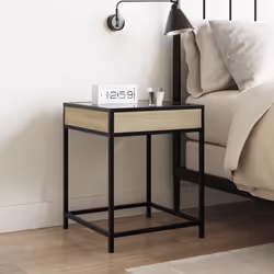 VidaXL 3284092 nightstand/bedside table Oak - Additional view 4