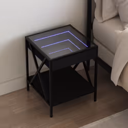 VidaXL 3284096 nightstand/bedside table Black