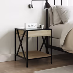 VidaXL 3284097 nightstand/bedside table Oak - Additional view 4