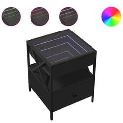 VidaXL 3284101 nightstand/bedside table Black