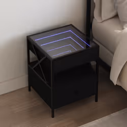 VidaXL 3284101 nightstand/bedside table Black
