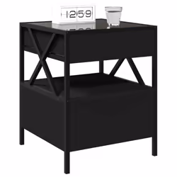 VidaXL 3284101 nightstand/bedside table Black - Additional view 5