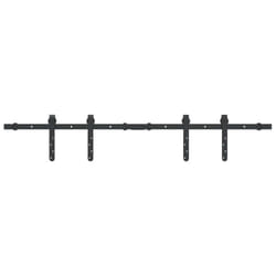 vidaXL Mini Sliding Barn Door Kit Carbon Steel Set Black/White Multi Sizes - 122 cm