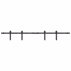 vidaXL Mini Sliding Barn Door Kit Carbon Steel Set Black/White Multi Sizes - 152 cm