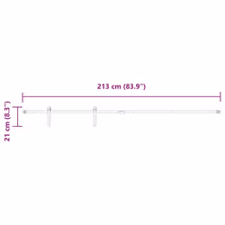 vidaXLÂ Sliding Cabinet Door Kit 213 cm Carbon Steel - Additional view 9