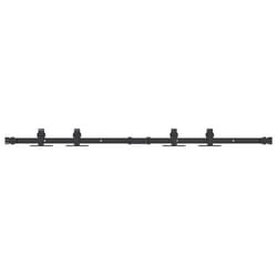 vidaXL Mini Sliding Barn Door Kit Carbon Steel Set Black/White Multi Sizes - 122 cm