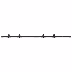 vidaXL Mini Sliding Barn Door Kit Carbon Steel Set Black/White Multi Sizes - 152 cm