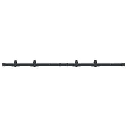vidaXL Mini Sliding Barn Door Kit Carbon Steel Set Black/White Multi Sizes - 152 cm
