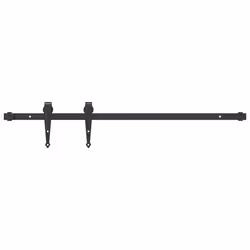 vidaXL Mini Sliding Barn Door Kit Carbon Steel Set Black/White Multi Sizes - 91 cm/ 1 pcs