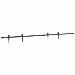 vidaXL Mini Sliding Barn Door Kit Carbon Steel Set Black/White Multi Sizes - 200 cm/ 2 pcs - Additional view 4