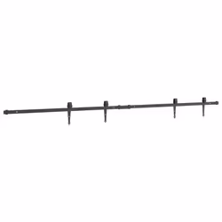 vidaXL Mini Sliding Barn Door Kit Carbon Steel Set Black/White Multi Sizes - 200 cm/ 2 pcs - Additional view 6