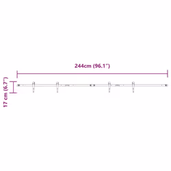 vidaXL Sliding Cabinet Door Kit 244 cm Carbon Steel - Additional view 3